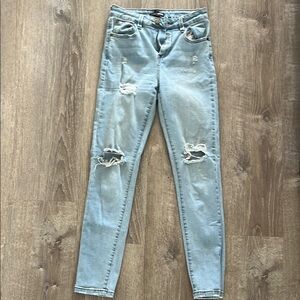Light Blue Distressed Women's Jeans